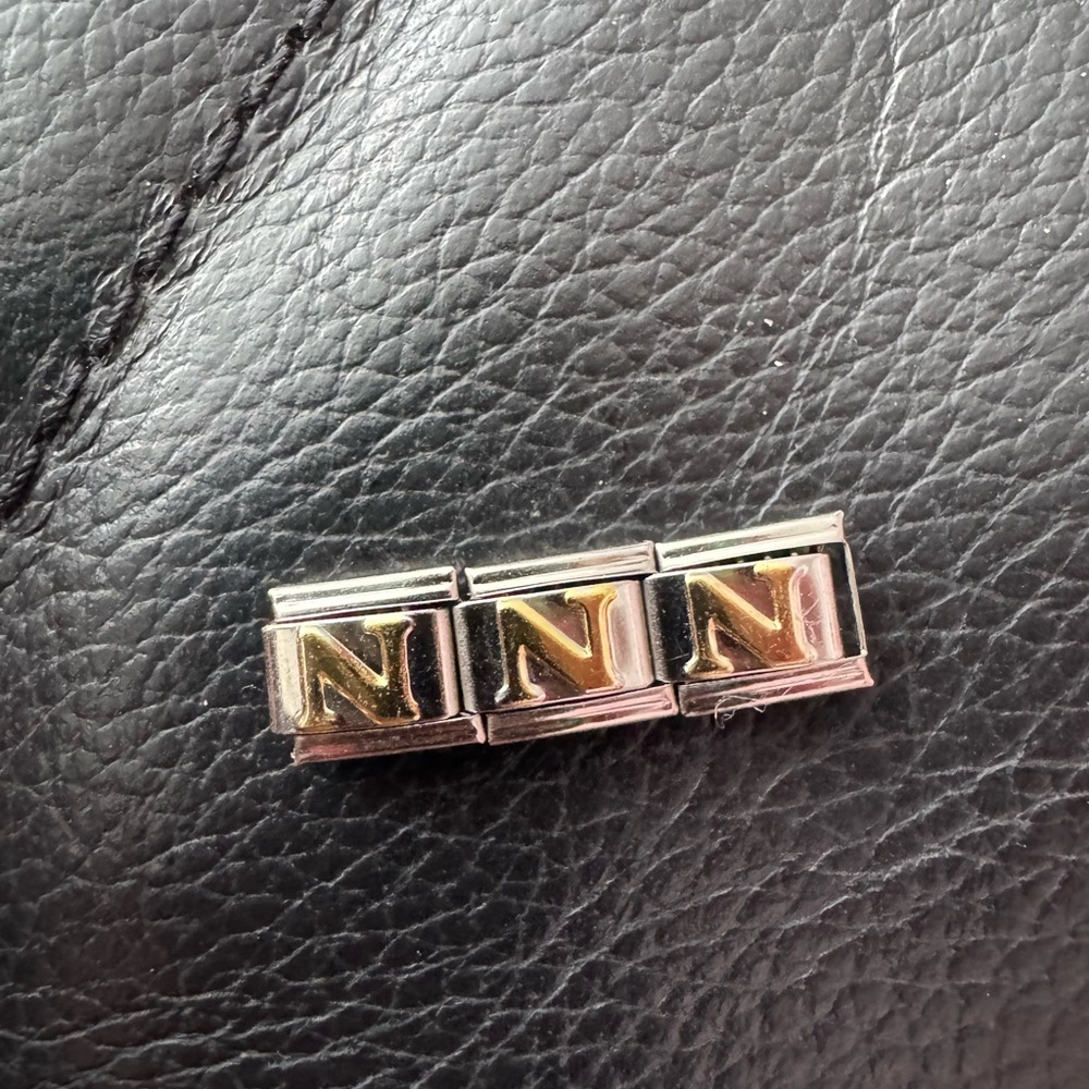 Letter N Gold Tone Italian Charm Link